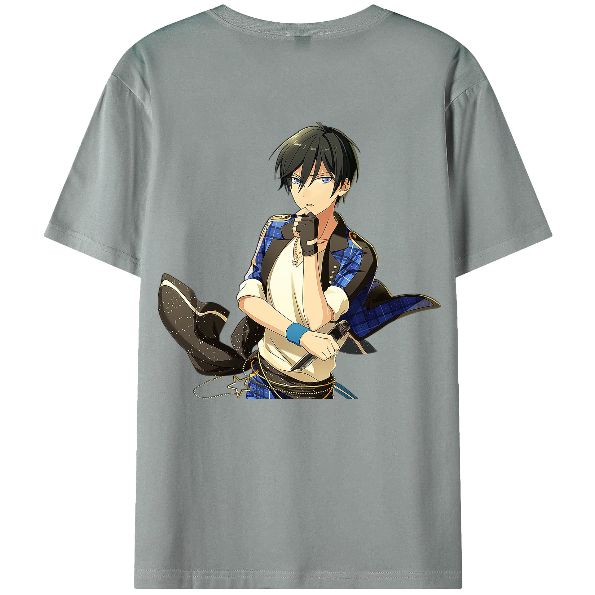 （画像用） あんさんぶるスターズ! Ensemble Stars 綿100％ メンズ半袖Tシャツ（バックプリント） 通気性